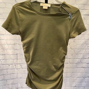 Michael Kors Short Sleeve Top in Olive